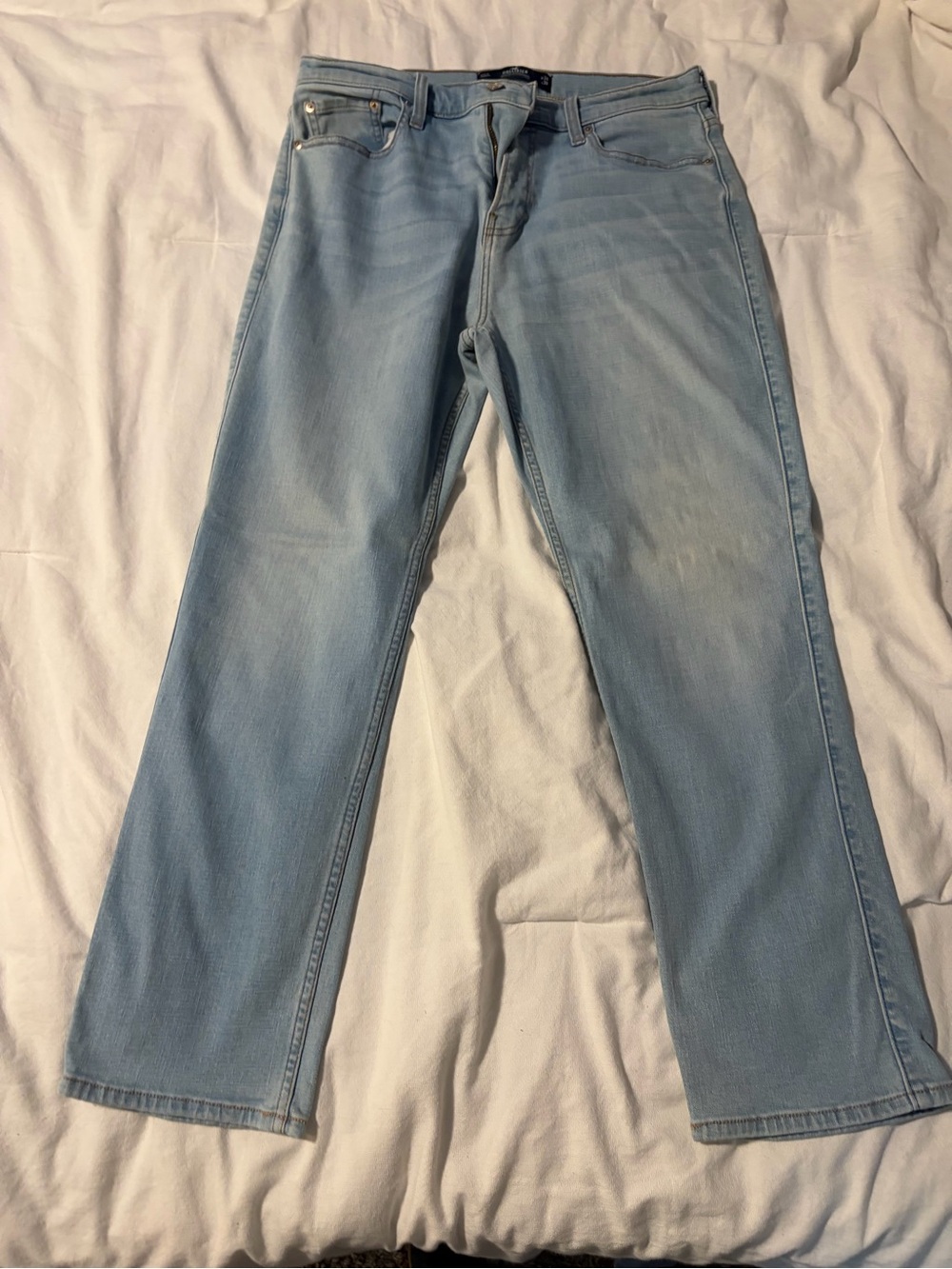 Hollister Light Blue Straight Jeans - Men's